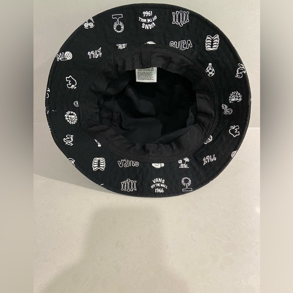 Vans Off The Wall Black And White Bucket Hat Skater Hat - Picture 4 of 15